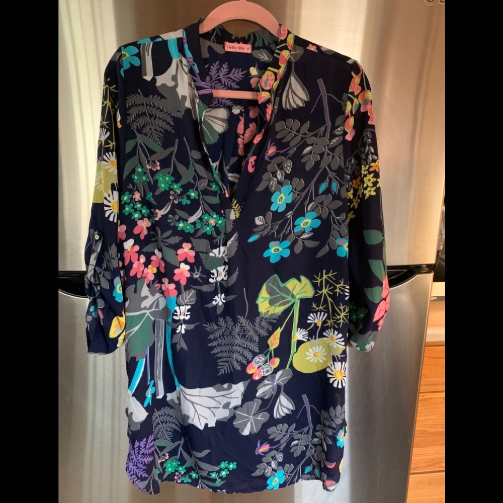 Navy maternity tunic